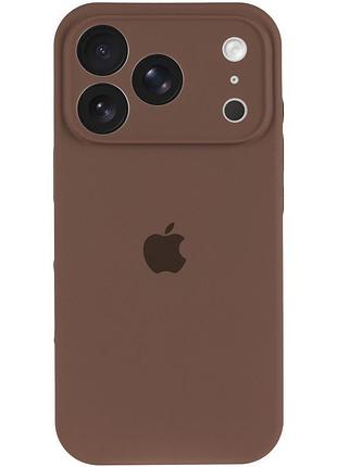 Чехол silicone case full camera protective (aa) для apple iphone 17 pro max (6.9") коричневый / brown 2