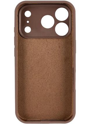 Чехол silicone case full camera protective (aa) для apple iphone 17 pro max (6.9") коричневый / brown 3