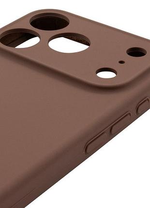 Чехол silicone case full camera protective (aa) для apple iphone 17 pro max (6.9") коричневый / brown 4