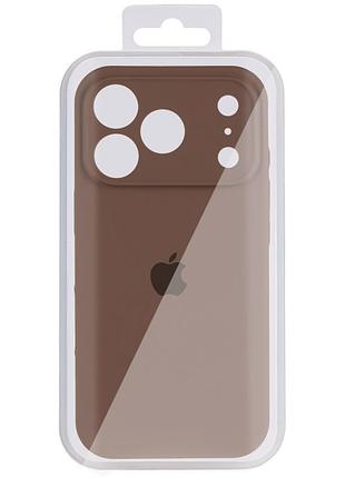 Чехол silicone case full camera protective (aa) для apple iphone 17 pro max (6.9") коричневый / brown 6