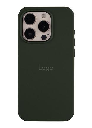 Чехол silicone case (aa) для iphone 15 pro cyprus green