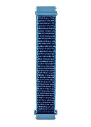 Ремешок nylon 22mm universal для samsung/amazfit/huawei текстильная застежка blue