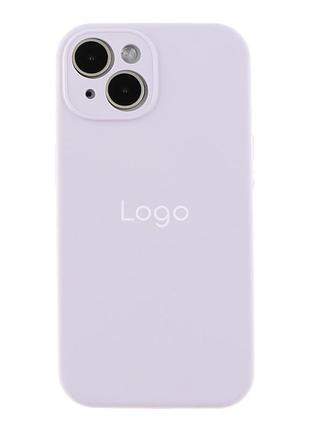 Чехол silicone case full с защитой камеры для iphone 15 83.lilac purple