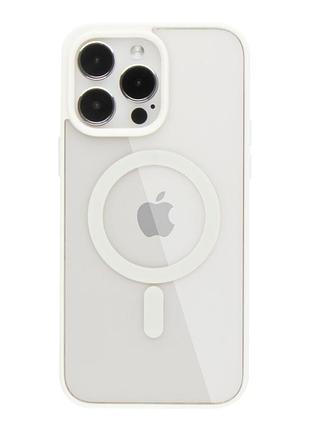 Чохол colors magsafe tpu color для apple iphone 14 pro max white