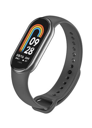 Силиконовый ремешок original design для xiaomi mi band 5 / mi band 6 / mi band 7 dark grey
