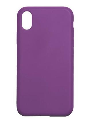 Чехол soft silicone case full size для iphone xr силиконовая панель-накладка для телефона iphone xr grape
