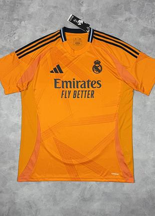 Нова футбольна футболка adidas real madrid 24/25 away jersey orange xl