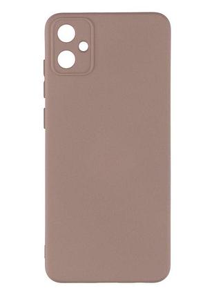 Чехол с рамкой камеры silicone cover a samsung galaxy a05 pink sand