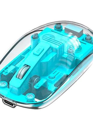 Беспроводная usb мышь xo m12 transparent переключайтесь между 2.4g и bluetooth, емкость 300mah,совместимость