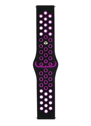Ремешок universal silicone n sport samsung/amazfit/huawei 20mm black purple (35718_3577899)