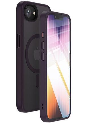 Чохол ummi colorful with magsafe для iphone 16е для телефону магнітна зарядка айфон 16е dark purple