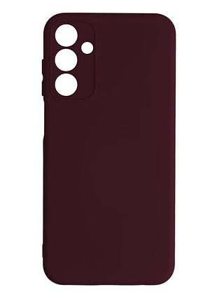 Чехол с рамкой камеры silicone cover a samsung galaxy m15 maroon
