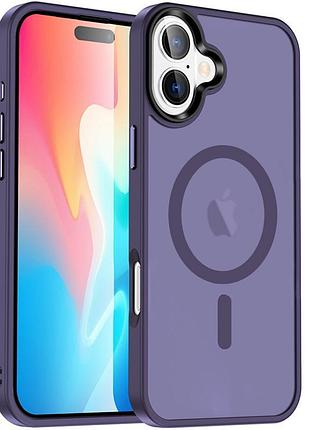 Чохол ummi colorful with magsafe для iphone 16 для телефону магнітна зарядка айфон 16 dark purple
