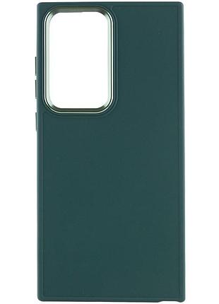 Чехол tpu bonbon metal style для samsung galaxy s24 ultra (самсунг галакси s24 ультра ) зеленый / pine green