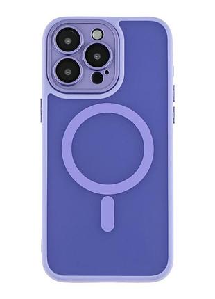 Чехол-накладка magnetic matte camera lens with magsafe apple iphone 13 pro elegant purple (35209_3345320)
