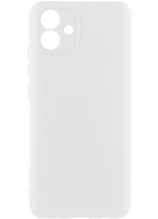 Чехол tpu getman liquid silk full camera для samsung galaxy a07 белый / white