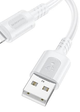 Кабель синхронизации borofone bx111 2.4a usb-a to lightning 1 м white (35626_3462267)