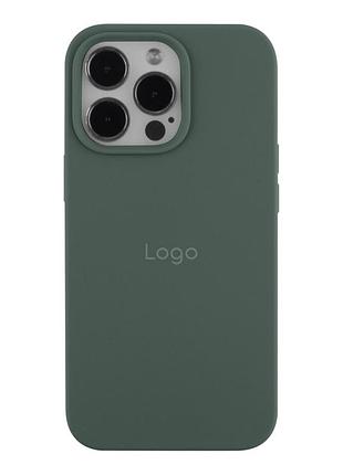 Чехол silicone case (aa) для iphone 14 pro max pine green