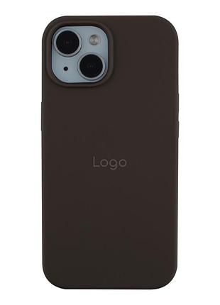 Чехол silicone case (aa) для iphone 15 plus khaki