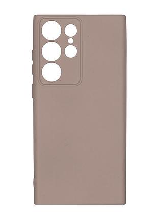 Чехол silicone cover с рамкой камеры (a) для samsung galaxy s23 ultra pink sand