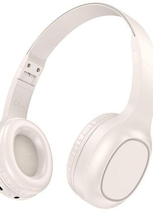Беспроводные наушники с микрофоном hoco w46 charm bt bluetooth 5.3 aux 200 мач white (31654_2907100)
