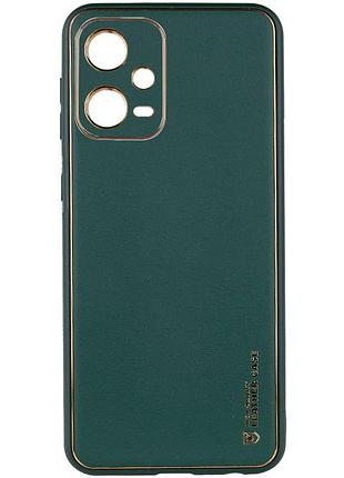 Кожаный чехол xshield для xiaomi poco x5 5g / redmi note 12 5g зеленый / army green