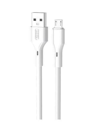Кабель для зарядки и передачи данных usb xo nb230 rock series usb/мicrousb 2.4a передача данных на скорости до