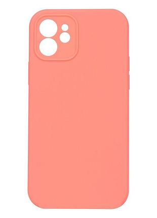 Чохол із захистом камери silicone case full apple iphone 12 flamingo