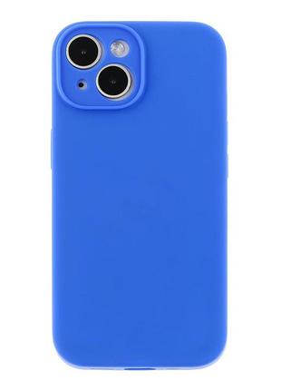 Чохол із захистом камери silicone case full apple iphone 15 shiny blue