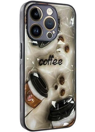 Tpu+pc чехол prisma plushie для apple iphone 15 pro max (6.7") coffee