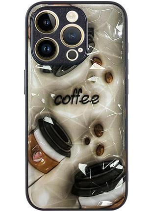 Tpu+pc чехол prisma plushie для apple iphone 15 pro max (6.7") coffee 2