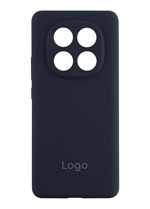 Чехол-накладка liquid silicone (aa) с защитой на камеру для xiaomi redmi note 14 pro 5g/poco x7 5g dark blue