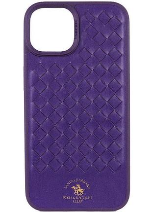 Кожаный чехол polo santa barbara для apple iphone 14 plus (6.7") purple