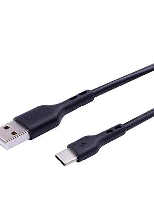 Кабель usb hoco du26 8mm plug usb - type c 3a 1m черный