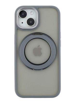 Чехол tpu+pc magsafe 360 spin case apple iphone 16 grey (36804_3609240)