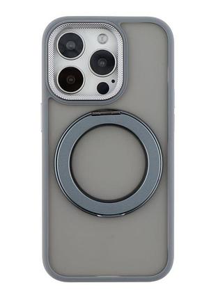 Чехол tpu+pc magsafe 360 spin case apple iphone 15 pro max grey (36805_3609242)