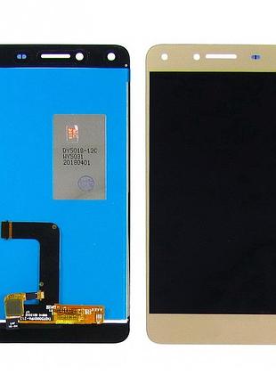 Дисплей для huawei y5 ii cun-u29/ honor 5/ honor play 5 с сенсором gold (dh0660-2)