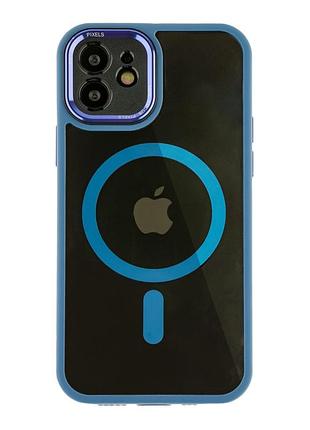 Чехол creative tpu pc metal calais з magsafe для apple iphone 12 light blue