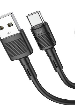 Кабель hoco x83 usb to type-c charging data cable 1 m pvc material current up to 3a черный