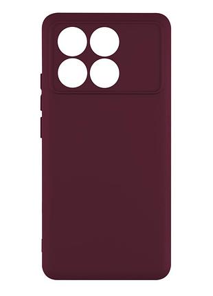 Чехол silicone cover с рамкой камеры (a) для xiaomi 14 maroon
