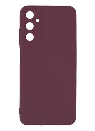 Чехол с рамкой камеры silicone cover a samsung galaxy a05s maroon