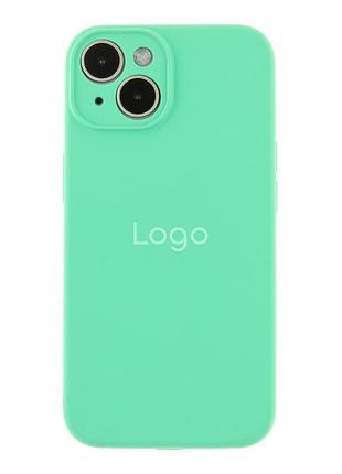 Чохол silicone case full із захистом камери для iphone 14 spearmint
