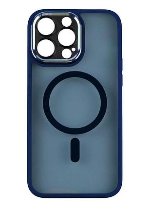 Чехол creative tpu pc metal calais magsafe apple iphone 14 pro max dark blue