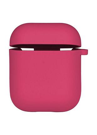 Чехол с микрофиброю silicone case airpods 1 / airpods 2 shiny pink