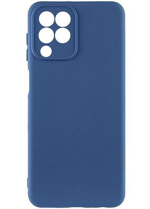 Чехол tpu getman liquid silk full camera для samsung galaxy m33 5g синий / navy blue
