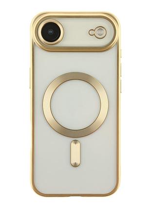 Чехол tpu metallic chrome full camera magsafe для iphone 17 air gold