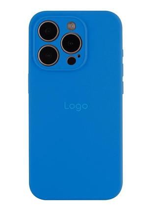 Чохол silicone case full із захистом камери для iphone 15 pro royal blue