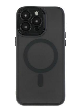 Чехол-накладка magnetic matte camera lens with magsafe apple iphone 14 pro black (35212_3345343)