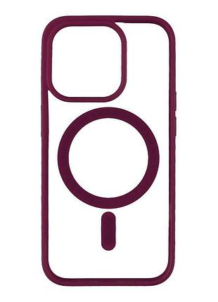 Чехол tpu colors magsafe apple iphone15 pro wine red