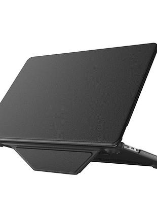 Чехол-накладка для ноутбука pc+pu amo-pu 2025/2024/2023 для apple macbook air 15 модель m4 a3114/m3 a3114/m2 a2941 black